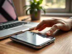 Smartfon częściowo zanurzony na mokrej powierzchni, krople wody na ekranie podkreślają odporność iPhone’a 13 na zalanie